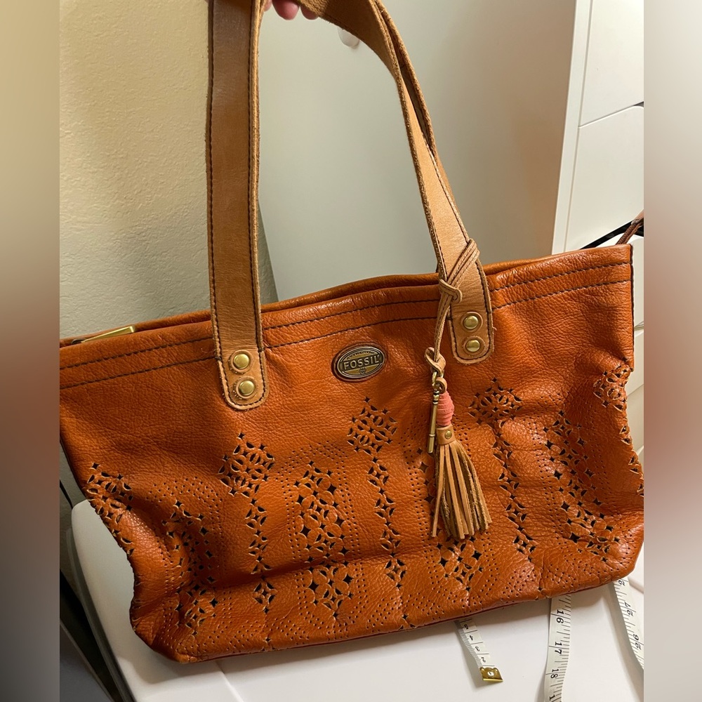 Fossil cut out design tote